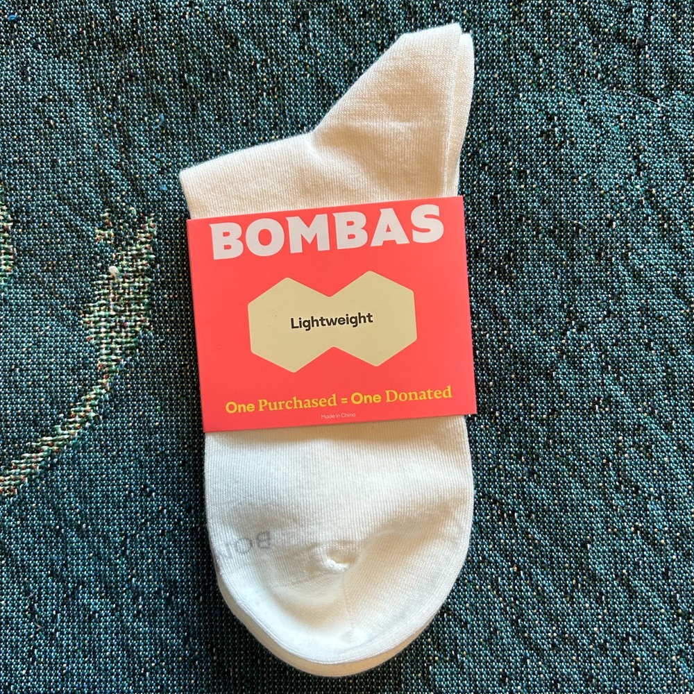 Bombas White Casual Socks for Everyday Comfort